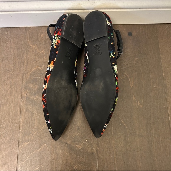 Gap black floral flats with ankle straps - Picture 5 of 6